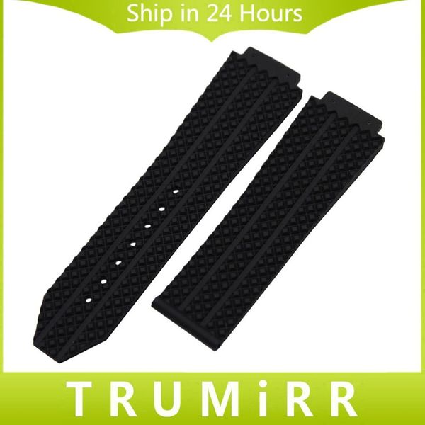 Ganzes konvexes Silikonkautschuk-Uhrenarmband 26 mm x 19 mm für HUB Herrenuhrenarmband Ersatzarmband Handgelenkarmband Schwarz Blau 278L