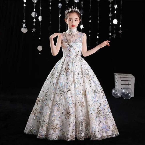 Abiti da ragazza Abiti da ragazza Costumi da sposa Capodanno Serata di compleanno Elegante principessa Abito estivo per bambini 4-12 anni F06 240315