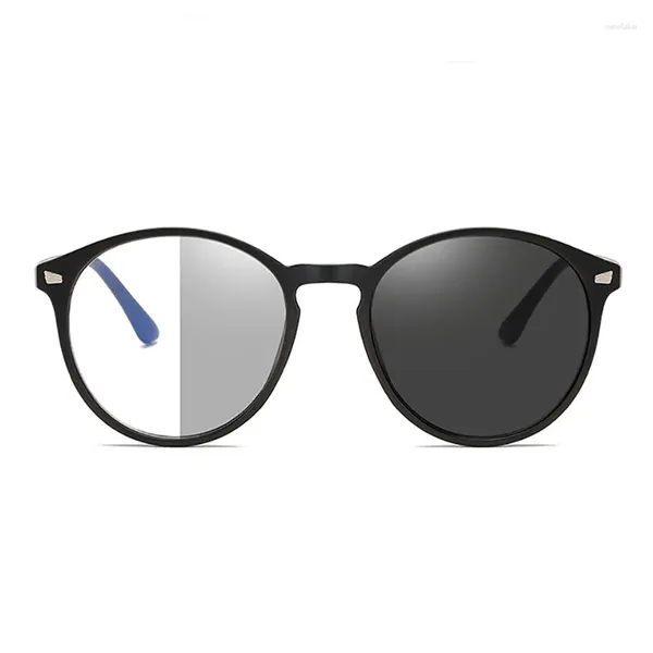 Солнцезащитные очки с защитой от синих лучей, компьютерные очки Pochrom, женские винтажные круглые очки в круглой оправе, игровые мужские очки, утомляющие глаза, блокирующие свет, очки