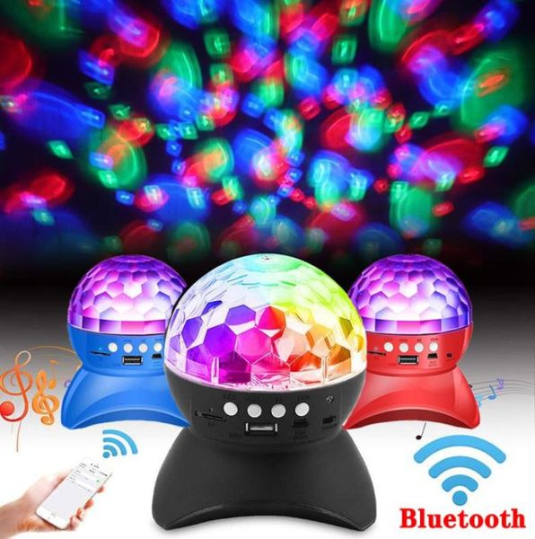 Bluetooth LED kristal sihir top aşaması efekt Işık 1000mAh RGB DJ Club Disco Party Lighting USB TF FM Radyo Bluetooth Speake7178679