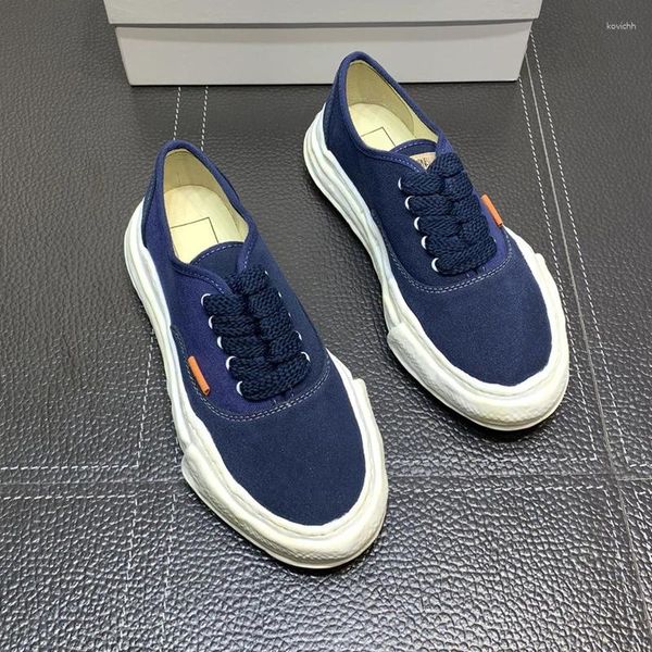 Scarpe casual da donna MMY velluto a coste fondo spesso coppia Mihara stringate Yasuhiro moda uomo