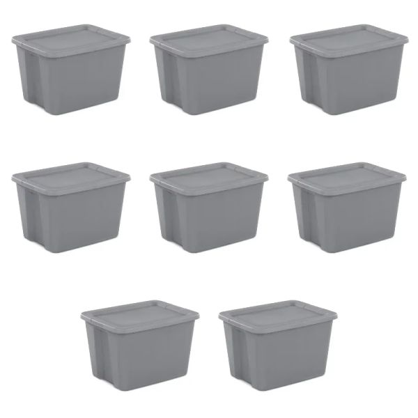 BINS SERILITE 8PCS 18 GALONS RECIMENTOS DE PLÁSTICO DE PLÁSCOS