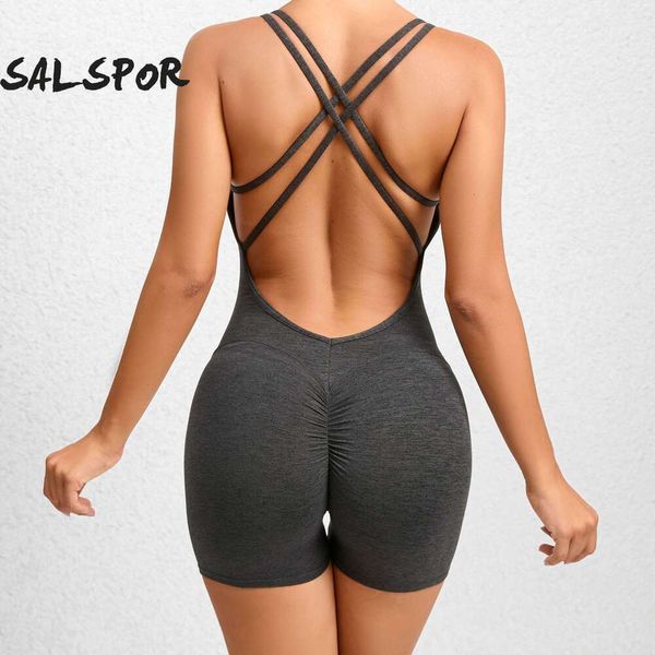 Lu Set Align Lemon Jumpsuit Ärmelloser Strampler Sport Fiess Einteiliger Yoga-Anzug Sexy Schöner Rücken Kurzer Athletischer Body Gym Sportbekleidung w