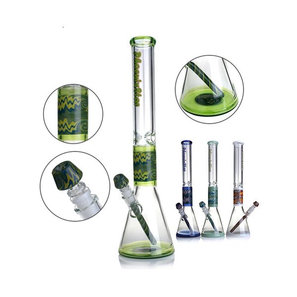 Phoenixstar Hookahs Vidro Bong 18 polegadas Tubo Reto Fumar Vidro Bongo De Água Com American Northstar Haste De Vidro Fumar Tubulações De Água