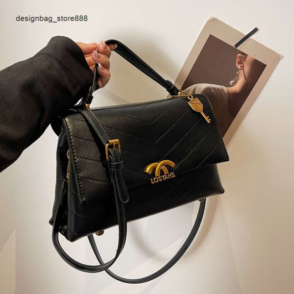 Borse alla moda dei migliori designer Nuova borsa da donna Filo da ricamo a griglia alla moda Texture francese leggera di lusso Borsa piccola quadrata a mano con una spalla