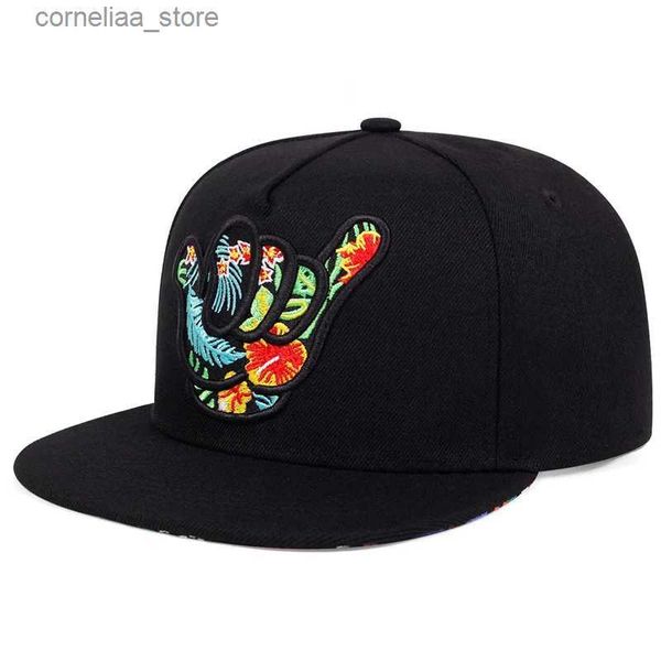 Bola Caps Moda Hip Hop Boné de Beisebol Personalidade Dedo Bordado Trucker Caps Algodão Snapback Chapéu Ao Ar Livre Chapéus de Sol Esportes Lazer CapsY240315