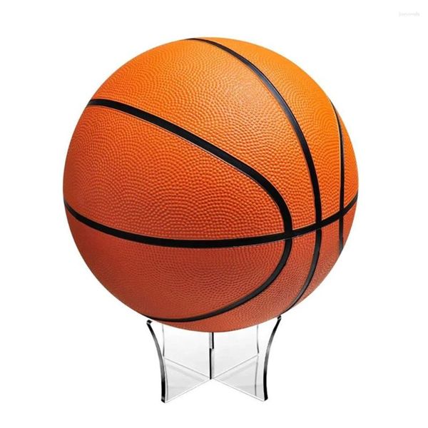 Ganchos Deluxe Acrílico Ball Stand Triângulo Display Holder para bolas de futebol, basquete, vôlei