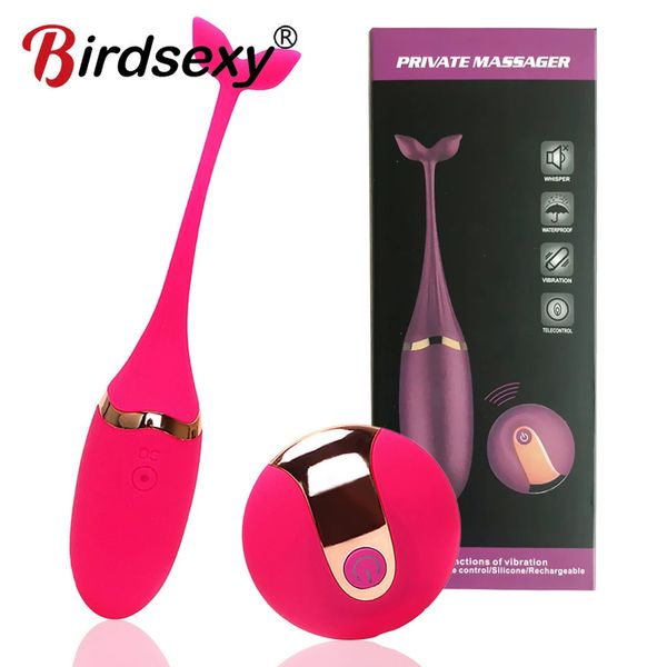 Kablosuz Uzaktan Kumanda Titreşimli Silikon Kurşun Yumurtası Vibratörleri USB Şarj Edilebilir Masaj Topu Yetişkin Vibratore Kadınlar İçin Seks Oyuncakları 240309