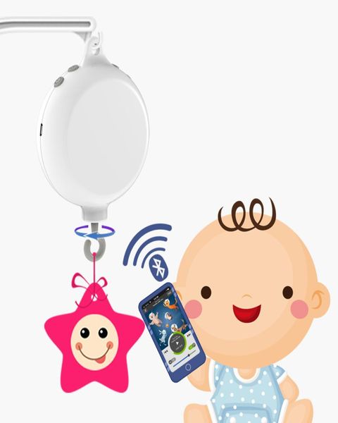 Digitale mobile Musikbox für Babybetten mit batteriebetriebener Bluetooth-Technologie und Lautstärkeregelung mit 128 MB TF-Kartenunterstützung, erweitert auf 21753657