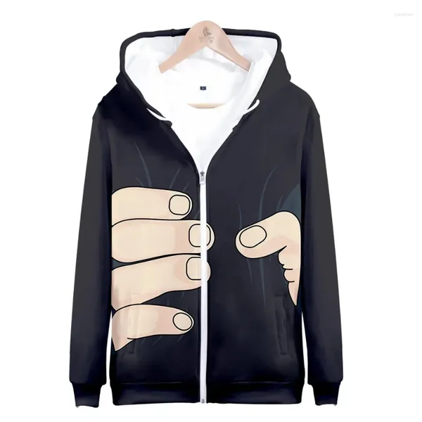 Hoodies femininos 3d engraçado grande dedo meninos meninas moletom harajuku outono crianças topos impressão hoodie masculino feminino casual zíper