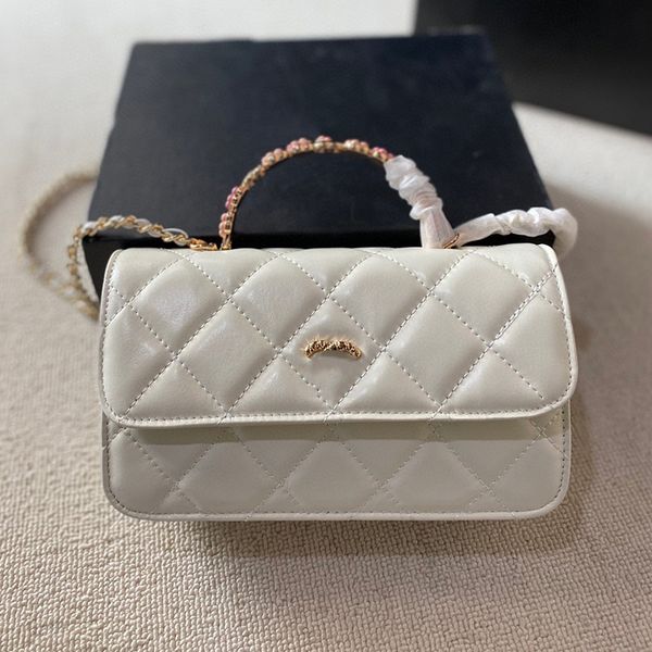 Bayan tasarımcı klasik mini flep snap cüzdan üst emaye camellia sapı totes ruj telefon kartı tutucu çanta dış mekan kese bavul 21x10cm