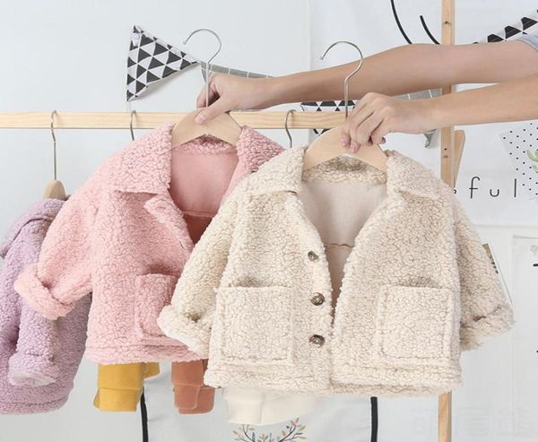 Casacos quentes de inverno para meninas, casacos de veludo grossos da moda para bebês meninas, jaquetas casuais para crianças de 1 2 3y1485939