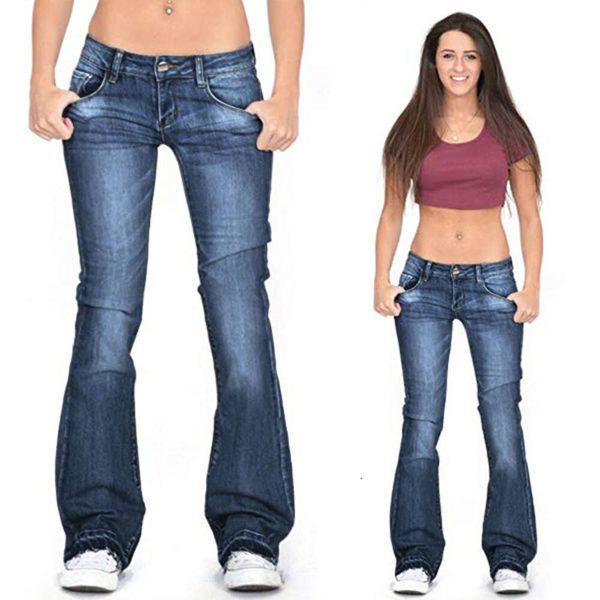 Pantaloni da donna in jeans effetto consumato slim fit di vendita calda