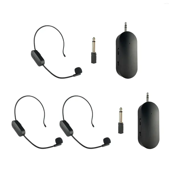 Mikrofone Drahtloses Mikrofon-Headset PA-System Wiederaufladbare Lautsprecher 2,4-G-Kopfmikrofonlautsprecher für Reiseleiter-Yoga-Unterricht im Klassenzimmer