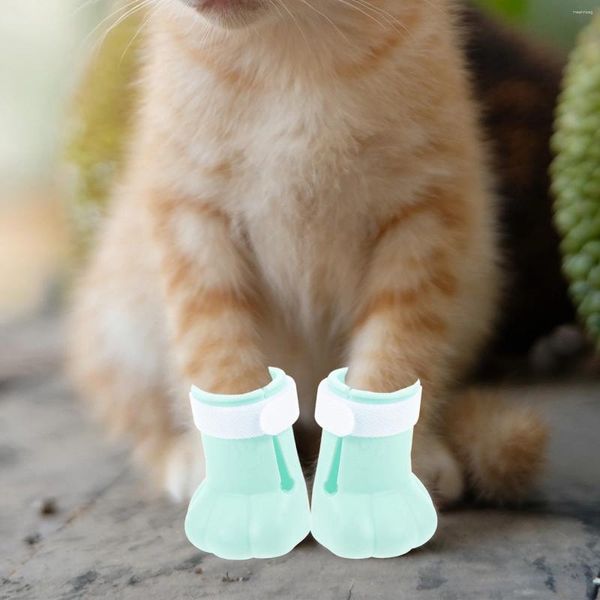 Костюмы для кошек 4 штук силиконовой крышки для ног для кошек Используйте пинетки только для домашних ногтей.