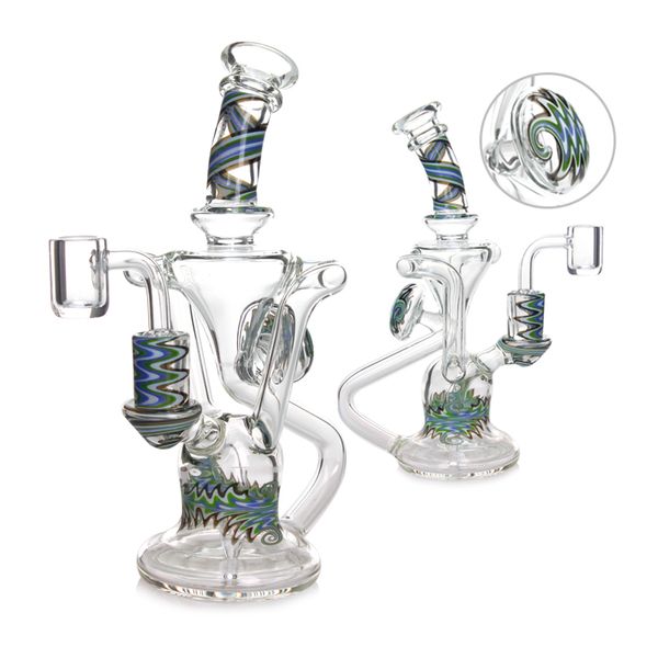 Phoenix 7,8 дюймов Recycler Oil Rig Glass Курительные водяные бонги Табачные трубки Стекло, изготовленное из курительных трубок из американского стеклянного стержня Northstar с кварцевым стержнем