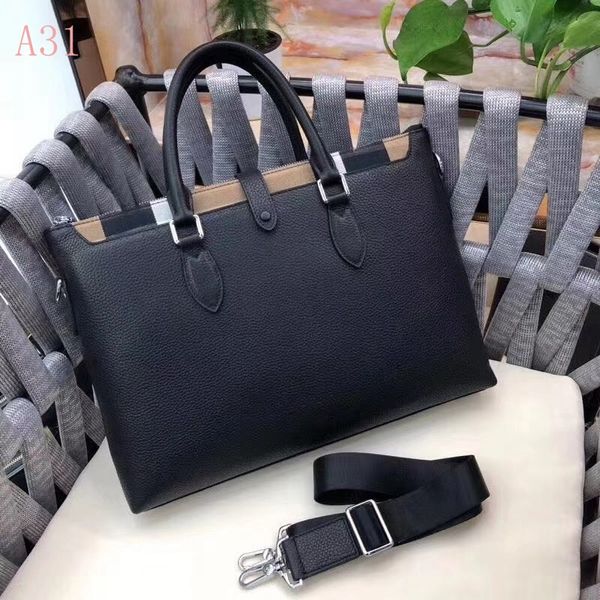 Новый знаменитый дизайнерский мужской портфель из натуральной кожи с черной полоской, сумка-мессенджер, сумка для ноутбука, деловая офисная сумка, сумка через плечо, дорожная сумка, сумка через плечо, кошелек