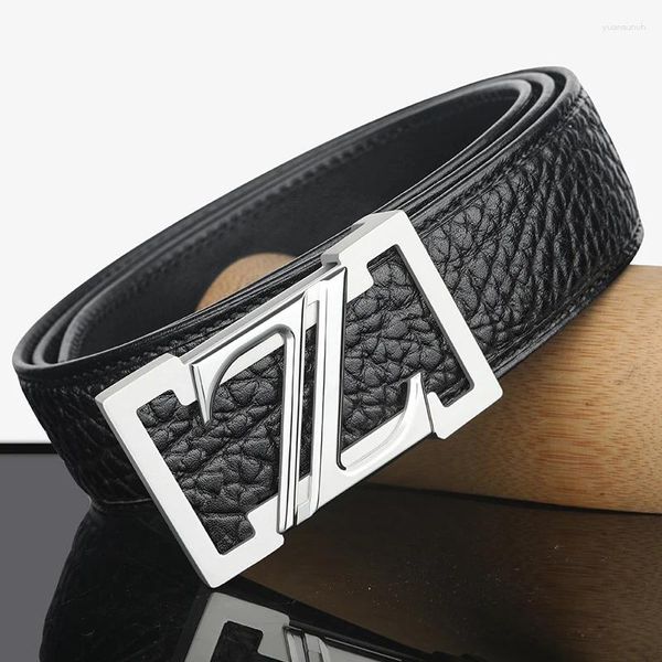 Cinture ZEKAEN in pelle da uomo Designer di alta qualità Cintura maschile Cintura da uomo di lusso Cintura con fibbia ad ardiglione da uomo