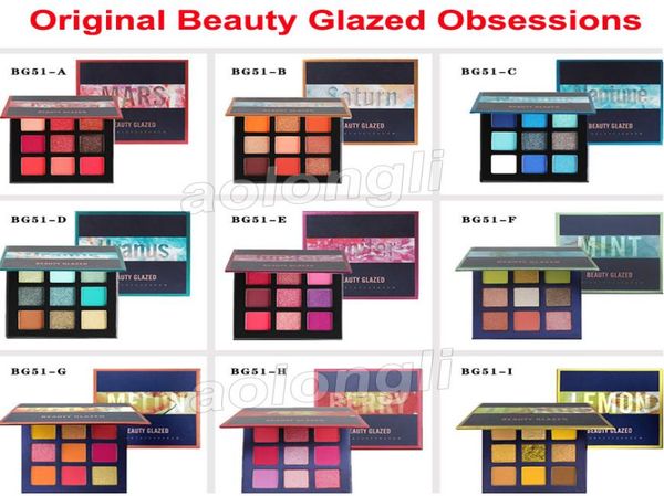 Beauty Glazed палитра теней для век для макияжа Obsessions 9 цветов яркие тени для век Новые нюдовые металлические матовые мерцающие тени для век 9 стилей Cosme6998882