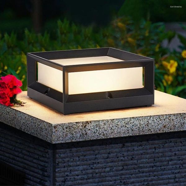 Outdoor Moderne Solar Post Licht LED Zaun Deck Kappe IP54 Wasserdichte Laterne Säule Lampe Für Terrasse Garten Dekor