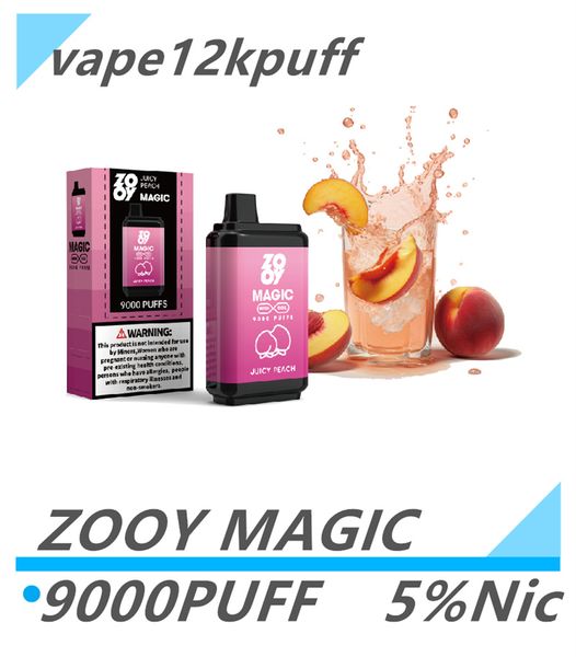 Zooy Magic Puff9000 Одноразовая вейп-ручка сетчатая катушка Vape 9000Puff Перезаряжаемая электронная сигарета puff9k 650mah Батарея предварительно заряженная 16-мл-испарительные вейпы