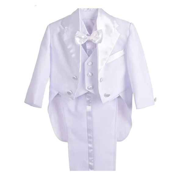 Ragazzi Matrimonio Festa di compleanno Blazer Tuxedo Neonato Battesimo Vestito Cappotto Camicia Pantalone Gilet Papillon Abito da uomo Battesimo Abiti 240313