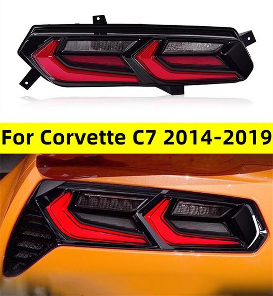 Светодиодный задний фонарь для Corvette C7 2014-20 19, задний фонарь в сборе, задний стояночный тормоз, отражатель указателя поворота, стример заднего фонаря