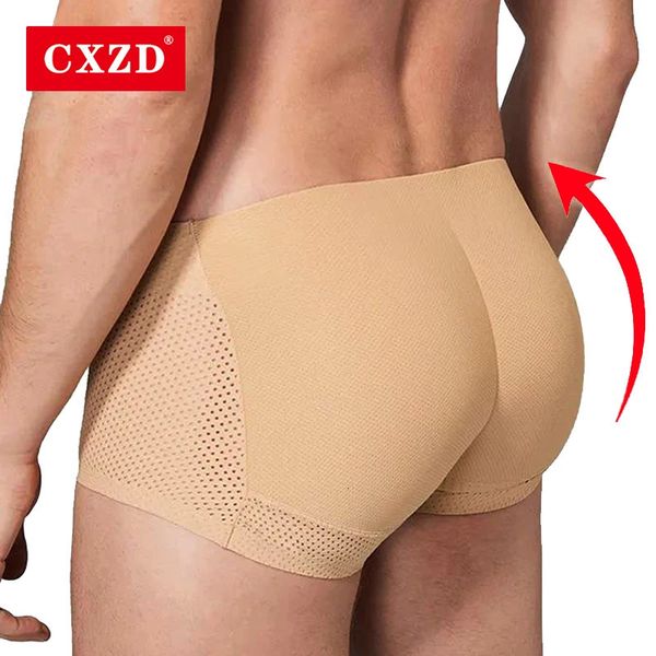 CXZD Mens Shaper Esponja Acolchoada Butt Enhancer Booty Booster Body Shaping Cuecas Cuecas Back Pad Melhorando Levantamento Nádegas 240315