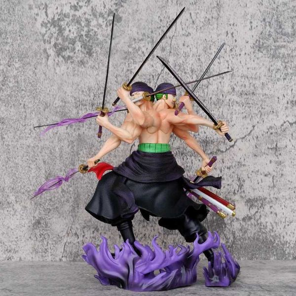 Figuras de brinquedo de ação 30 cm Figuras de anime One Piece Roronoa Zoro Figuras de ação Brinquedos de PVC para crianças Modelo de colecionador Presentes de aniversário Boneca de brinquedos Zoro