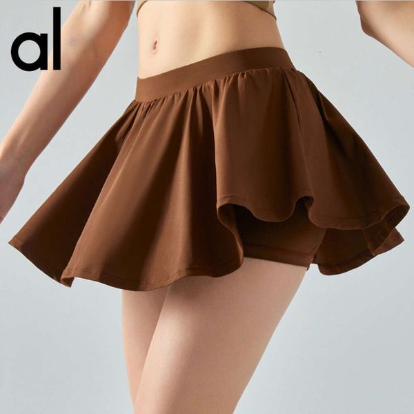 2024Aloyoga Sommer Neue Kleid Tennis Anti Licht Gefälschte Zwei Stück Sport Shorts frauen Lose, Freizeit, Fitness, schönheit, Yoga Hosen