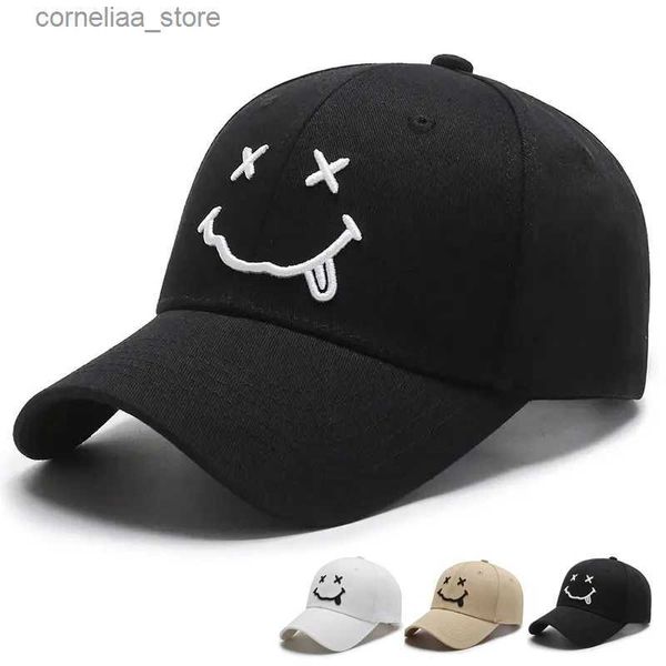 Bola Caps Homens Mulheres Rosto Bordado Bonés de Beisebol Algodão Ajustável Snapback Chapéus Hip Hop Trucker Cap Verão Ao Ar Livre Chapéu de Sol Dad HatY240315