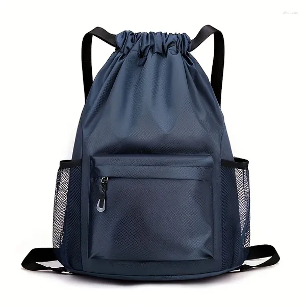 Duffel Bags Drawstring Gym Bag Grande Sports Backpack String Nadar para Mulheres Viajar Praia Escola com À Prova D 'Água