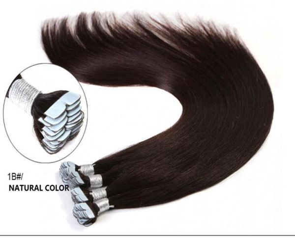Who Grade 7A 100 Человеческая лента из полиуретана для наращивания волос 25 г шт. 60 шт. 150 г комплект 1 Черный цвет DHL 7209809