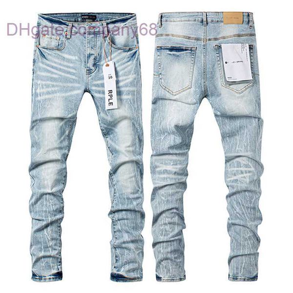 Jeans da uomo firmati Jeans di marca viola Personalizzati Cat Whisker American Straight Leg