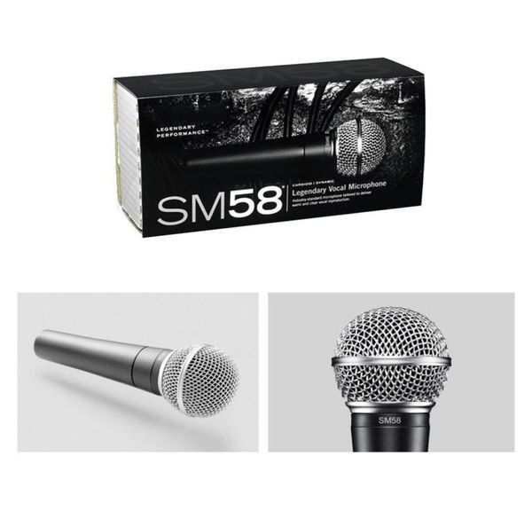 Microfone vocal dinâmico sm 58 s com interruptor liga/desliga vocal com fio karaokê microfone portátil de alta qualidade para palco e uso doméstico 64128347982225