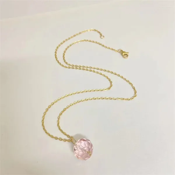 Anhänger Halsketten ROSA ROT Farbe Perlen Charms 316L Edelstahl Halskette handgefertigt für Mädchen kein Verblassen