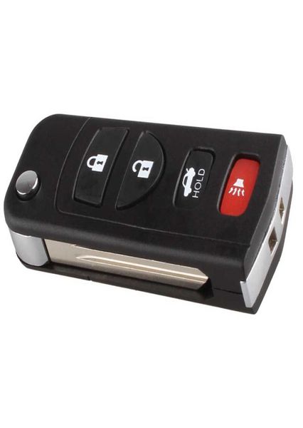 4 botões remoto chave caso escudo dobrável flip keyless fob para carro infiniti g35 i35 350z nissan sentra altima maxima 2002 20062251205