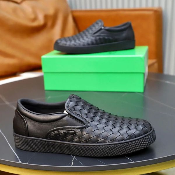 Luxury Brand Veneta Intrecciato Slip-On Sneakers Scarpe in pelle intrecciata Uomo Scarpe da ginnastica Comfort Oxford Walking Calzature all'ingrosso EU38-46