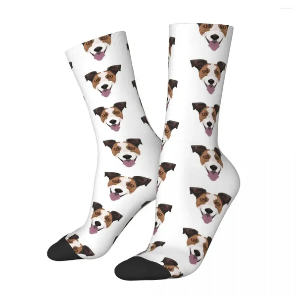 Мужские носки для мужчин и женщин в стиле Харадзюку, Джек-рассел-терьер, милые носки для собак, женские носки с рисунком, весна, лето, осень-зима