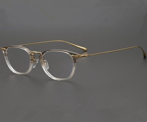 Qualità 5307D Montatura in filo d'oro puro titanio Vintage montatura tonda completa per occhiali da vista 4921145fashional ultraleggero unisex 8633591