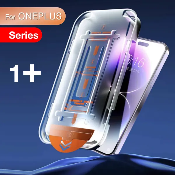 PER Oneplus 9RT 9R 8T 7T 9 7 6T 6 ACE PRO One Plus Proteggi schermo in vetro temperato Pellicola senza polvere Facile da installare Kit di rimozione automatica della polvere