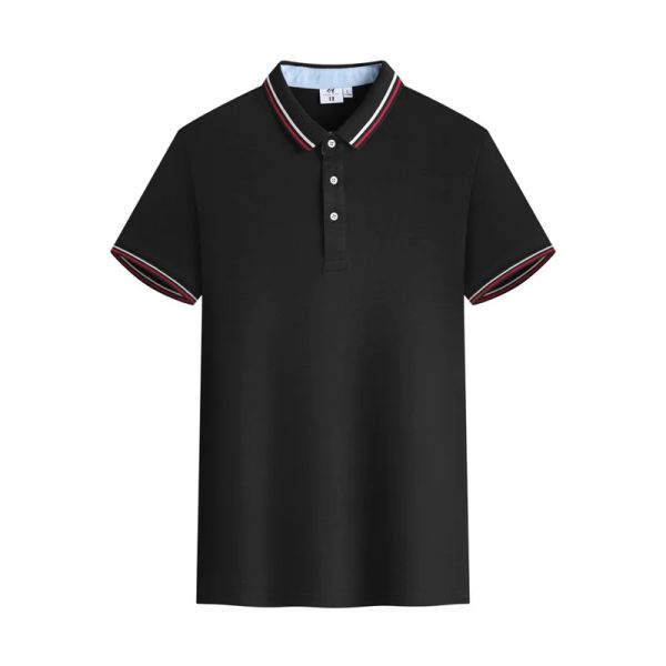 T-shirt polo da golf da uomo 2024 New Splicing Summer manica corta personalizzazione stampa Immagini sul petto Maglietta sportiva