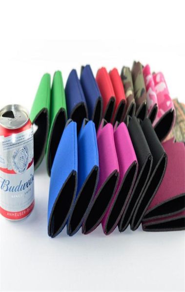 Muitas cores em branco neoprene dobrável suportes atarracados sacos refrigeradores de cerveja para latas de comida de vinho cobrir da5447554085