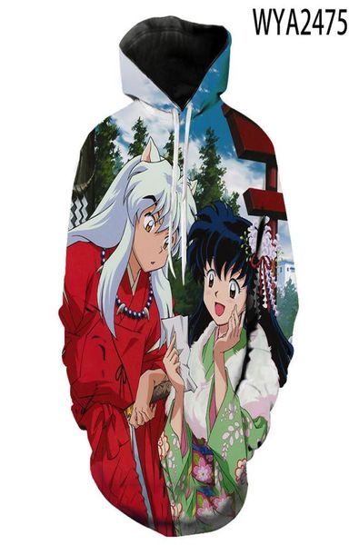 Толстовки с 3D принтом аниме Inuyasha для мужчин, женщин и детей, модные толстовки, топы в стиле Харадзюку для мальчиков и девочек, крутой пуловер с капюшоном7705284