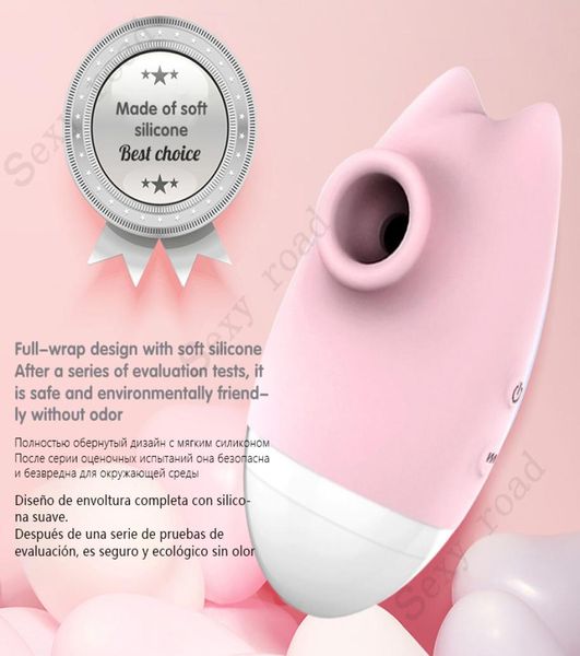 вибратор секс-игрушки для женщин Розовый мультяшный лоскут присоски для клитора Силиконовая зарядка Мини-присоска для сосков язык вибратор лизать Пары Y5718002