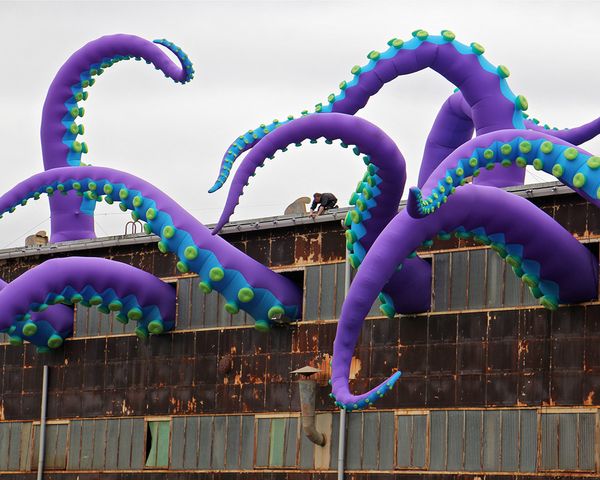 7 м 23 фута надувные щупальца осьминога ноги когти для украшения крыши здания и аквариума Хэллоуин вечерние
