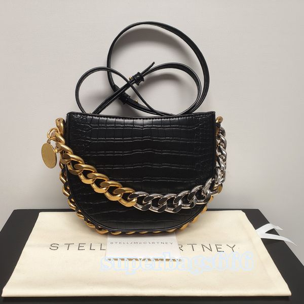 Stella McCartney Borsa Falabella con catena donna Borsa da donna metallizzata Borse a tracolla in pelle di alta qualità Borsa a portafoglio a forma di borsa