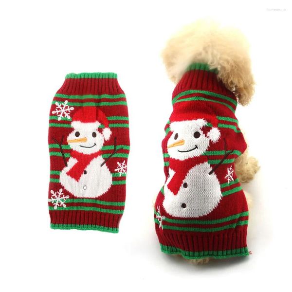 Одежда для собак оптом, дизайнерская одежда 2024, милый вязаный теплый большой рождественский свитер для