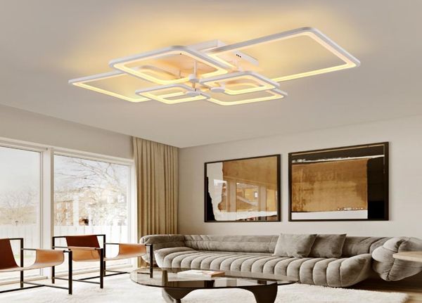 Personalisierte kreative quadratische LED-Deckenleuchte, einfache, moderne, stimmungsvolle Wohnbeleuchtung, geeignet für Wohnzimmer, Schlafzimmer, Arbeitszimmer, Decke 7296662
