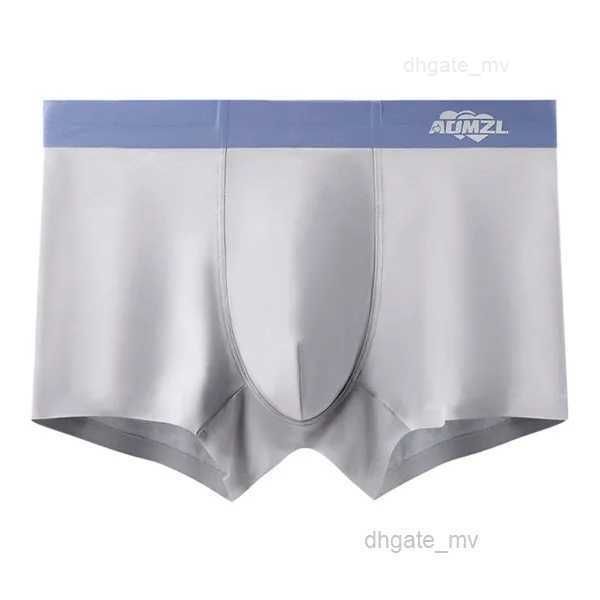 Unterhosen Männer Sexy Eis Seide Schlaf Bottoms Nahtlose Shorts U Konvexen Beutel Boxer Briefs Höschen Unterwäsche Für Jungen